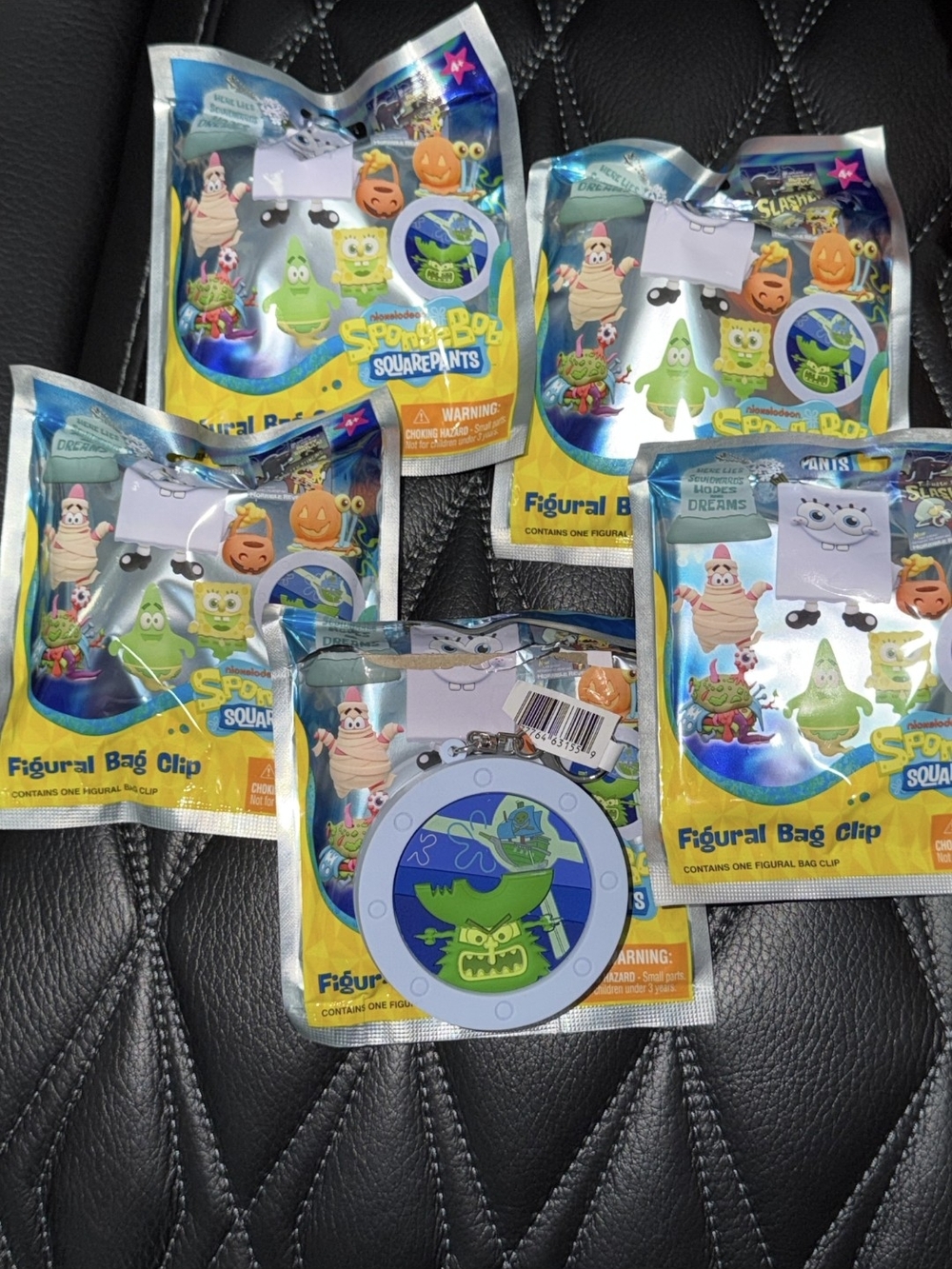 SpongeBob SquarePants Green & Blue Figural Bag Clips - Party Favors